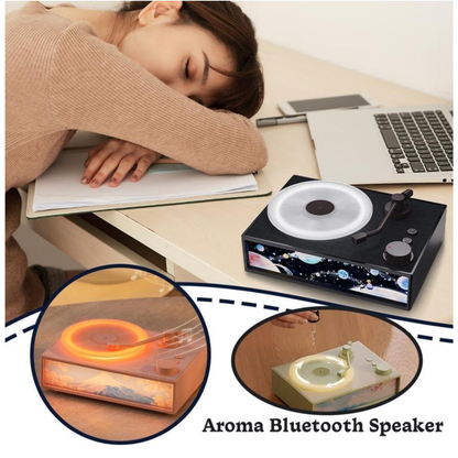 Altavoz Bluetooth vintage 3 en 1: música, luz y aromaterapia